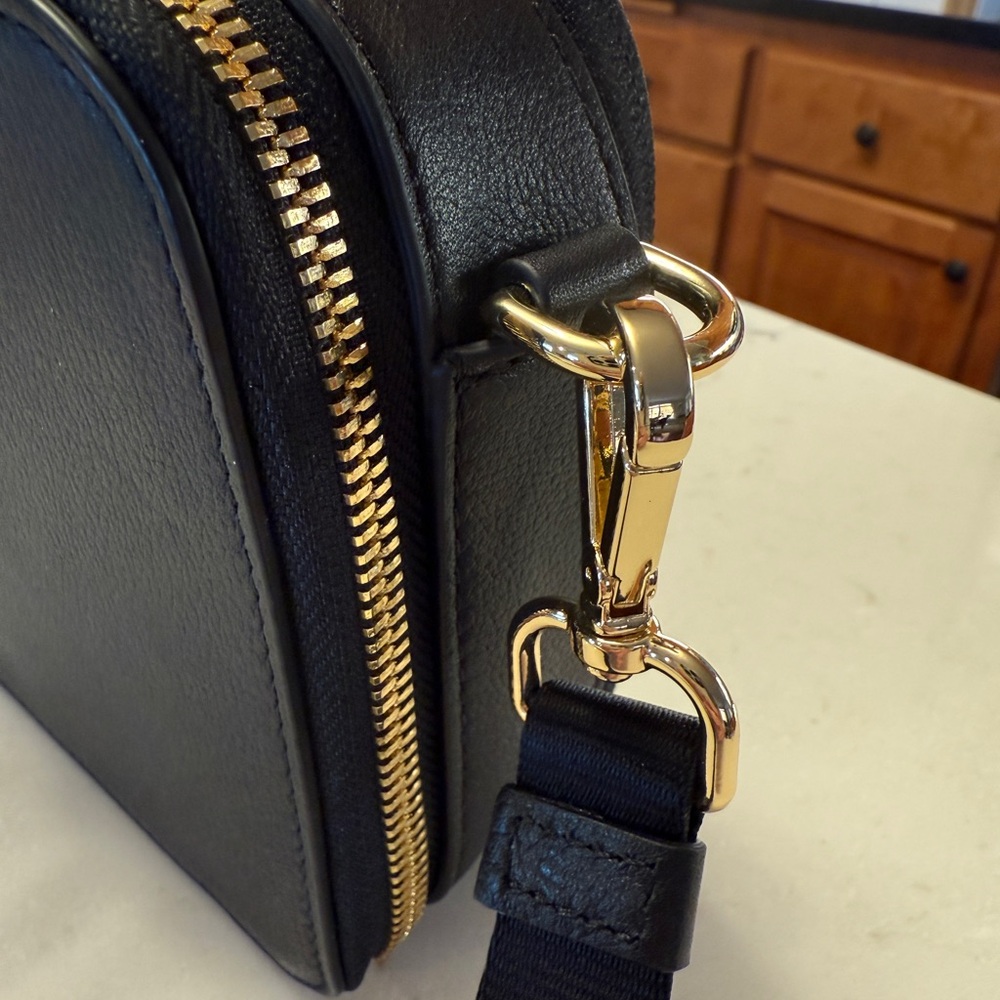 TUMI Black Crossbody Bag with Gold Accents - Picture 8 of 9